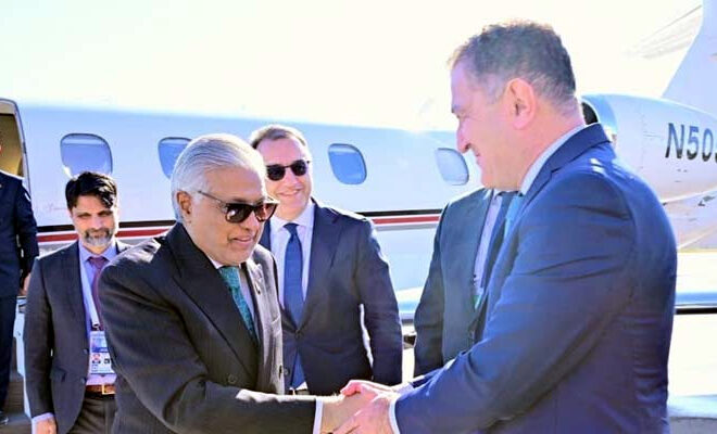 DPM Dar arrives in Tajikistan to lead Pakistan’s delegation at SCO moot